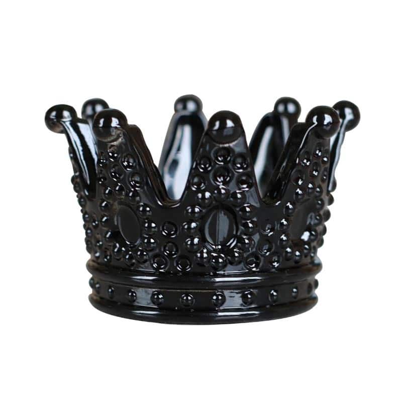 "Black Crown" - Glass Ashtray Decor