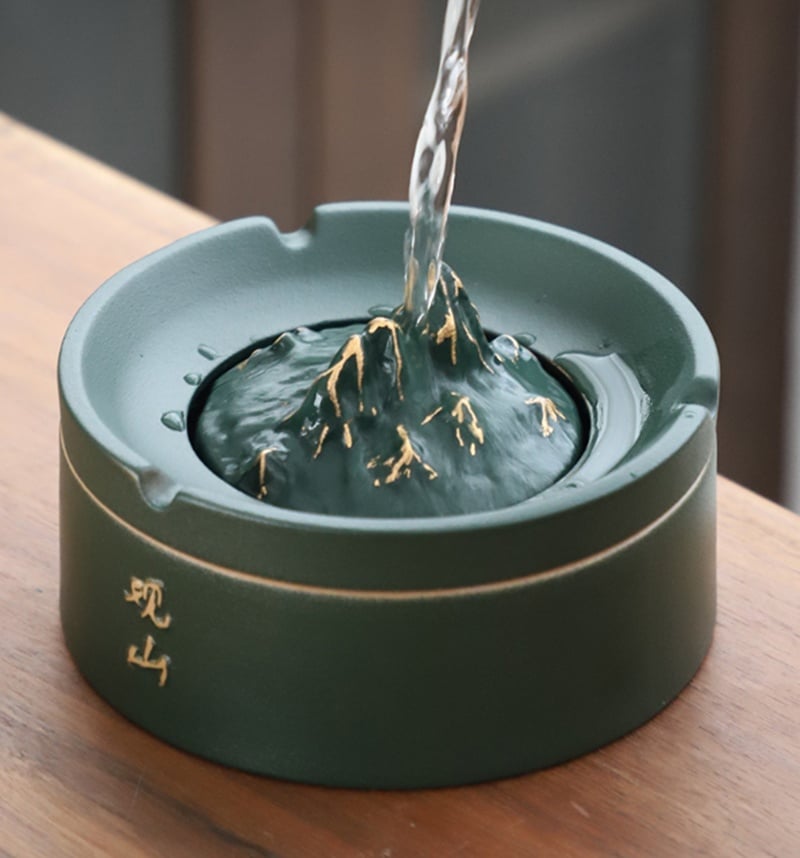 Ceramic Outdoor Ashtray With Lid