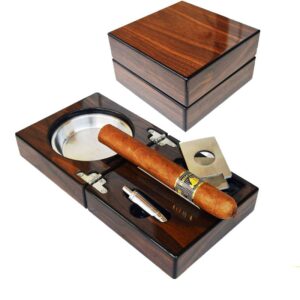 Cigar Ashtray Set - Wooden - Gift For Cigar Smokers