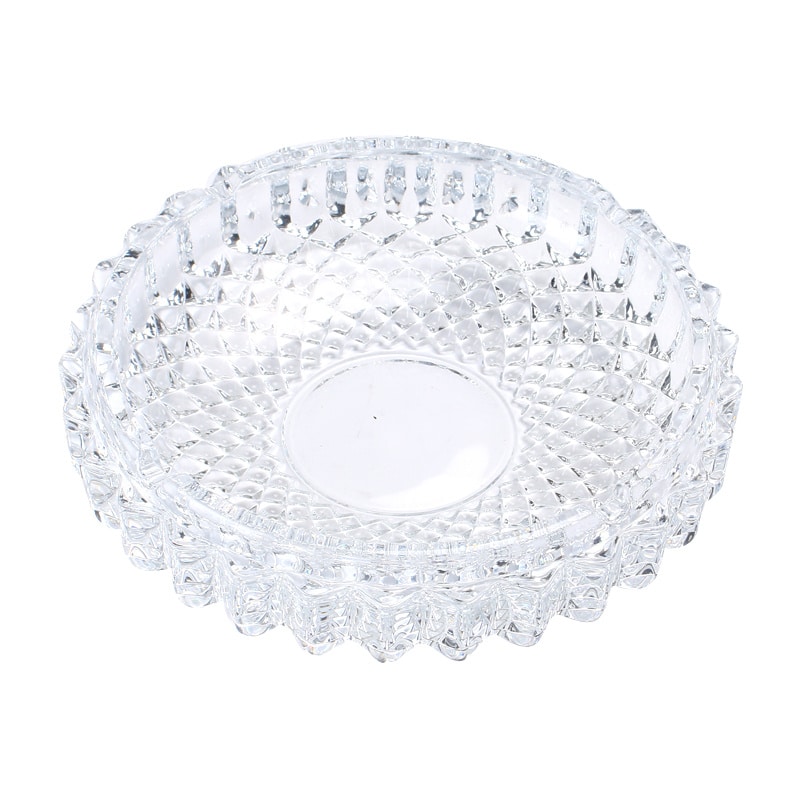 "Diamond Pattern" - Large Crystal Glass Ashtray