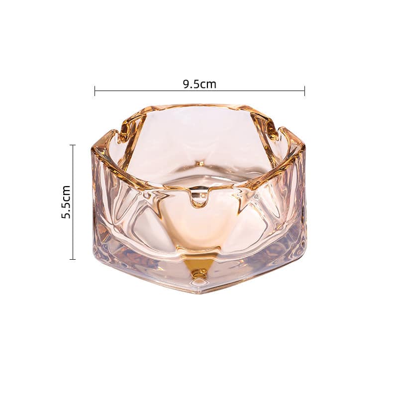 Amber Glass Ashtray Dimensions