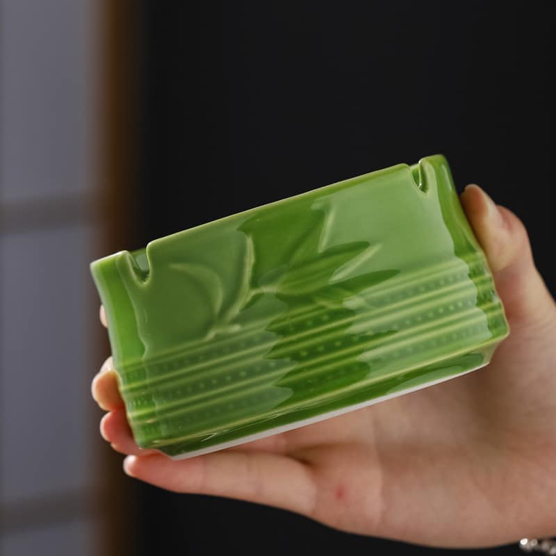 Ashtray With Lid For Garden Celadon Ceramic