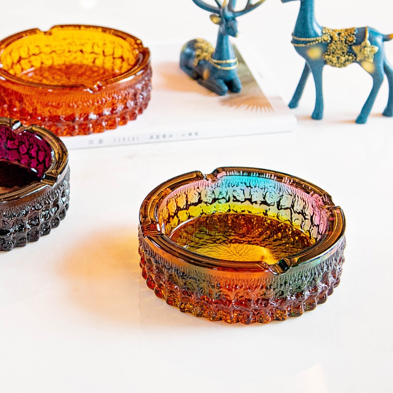 Beautiful Colorful Glass Ashtray use case