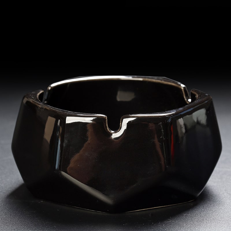 Black Ashtray Made From Ceramic