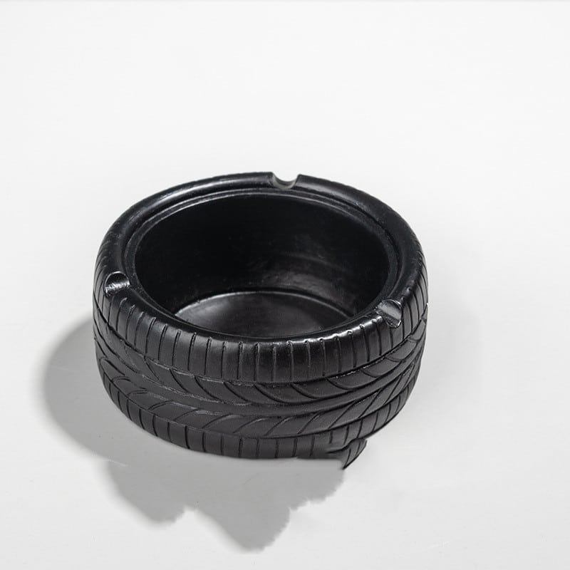 black car tire ashtray resin