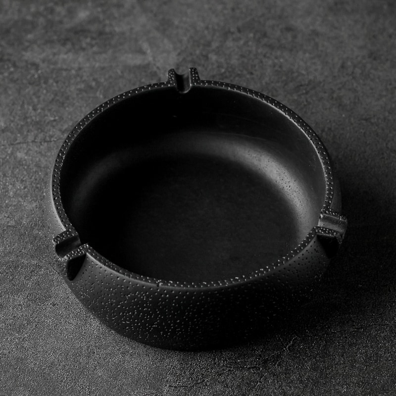 Black Cement Ashtray For Patio