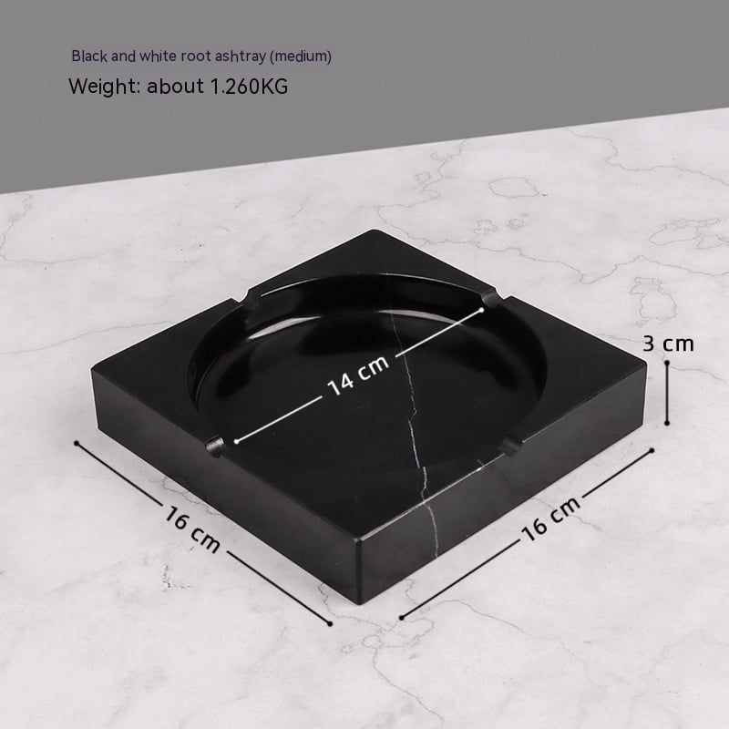 Black Marble Ash Tray