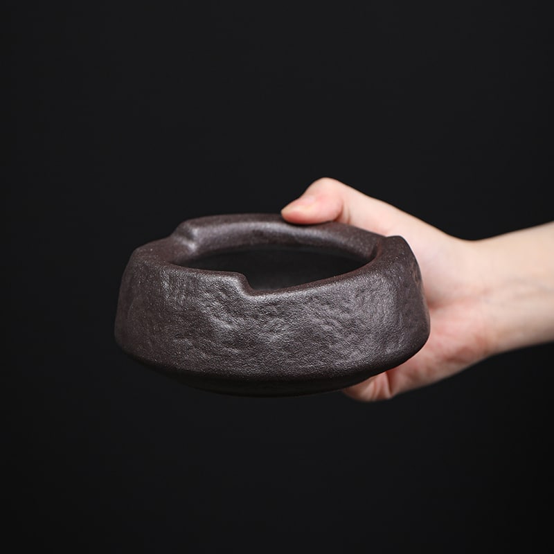 Black Retro Japanese Ceramic Ashtray
