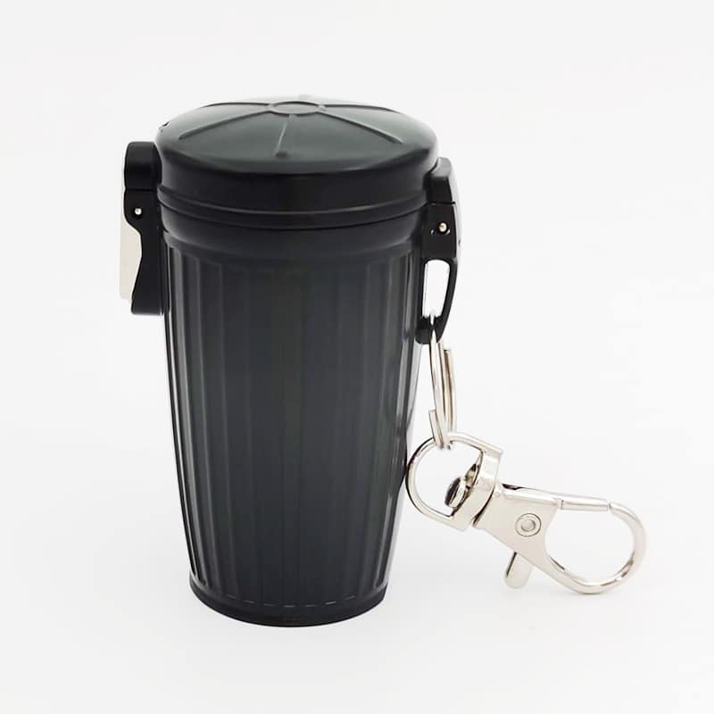 black trash can pocket ashtray