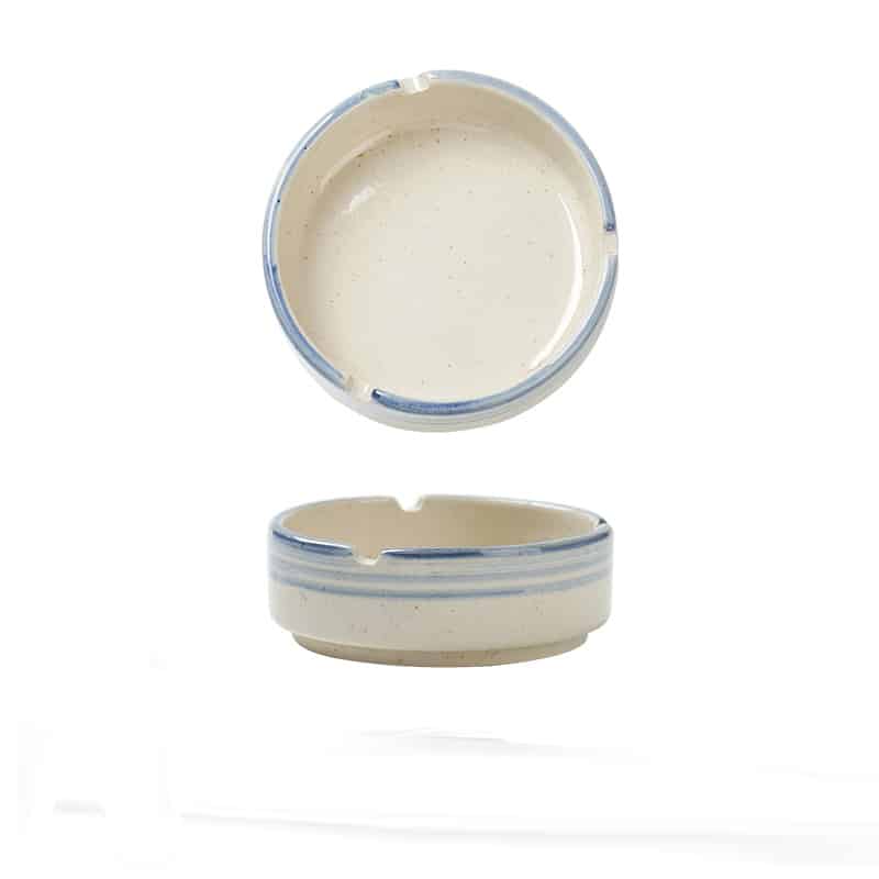 Blue And White Ceramic Ashtray