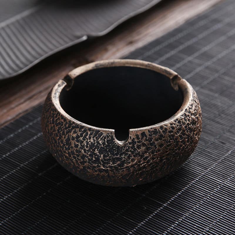 Brown Cement Outdoor Ash Tray