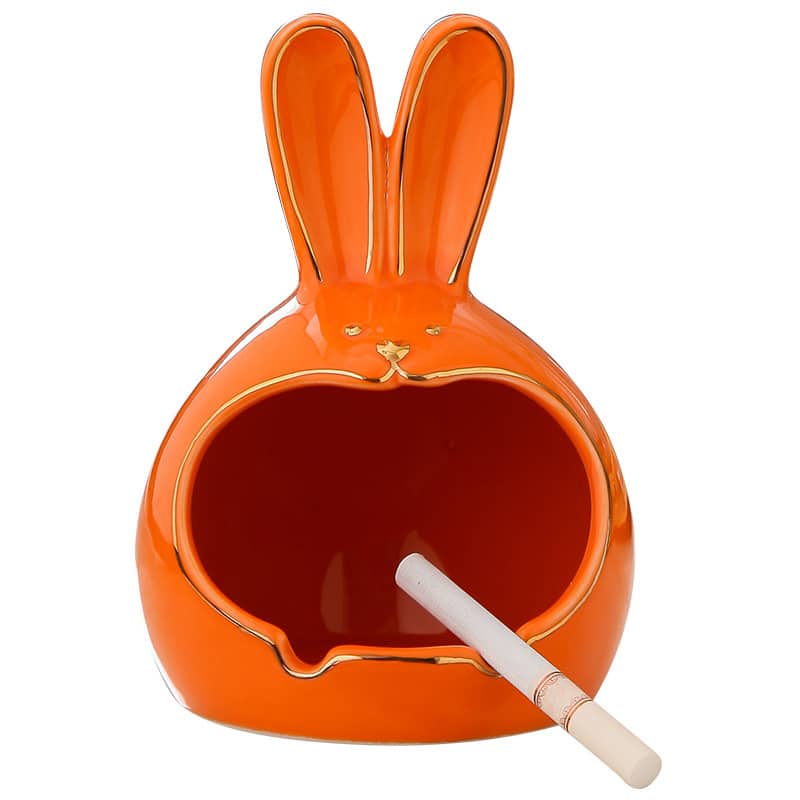 Bunny Ashtray On White Background