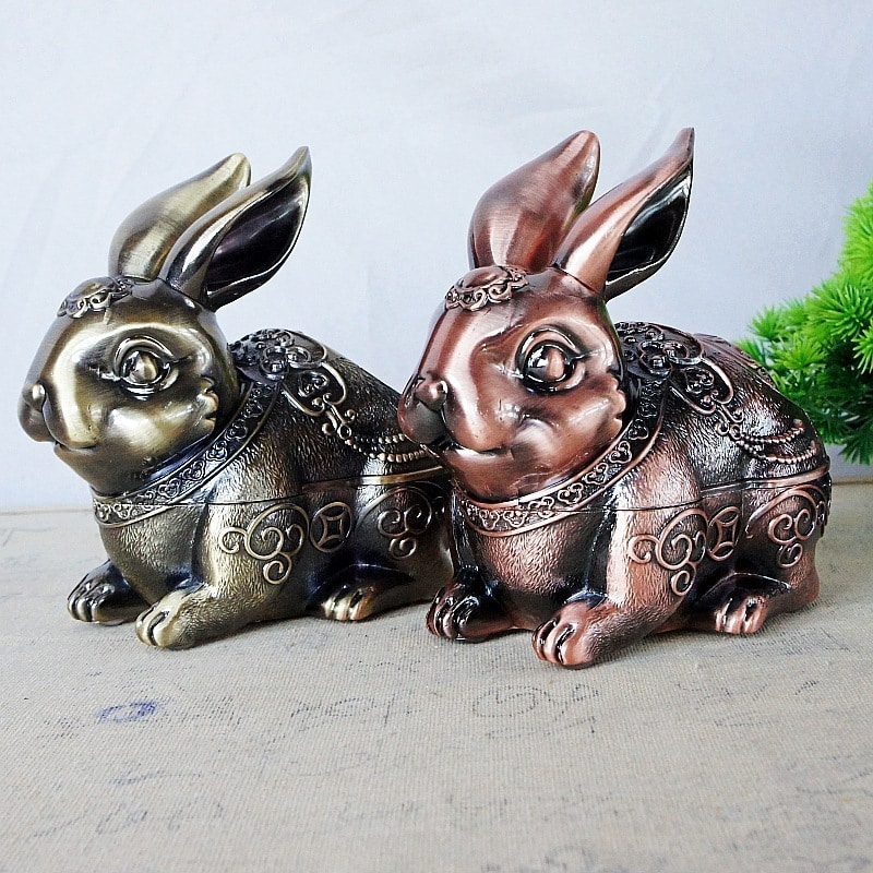 Bunny Metal Ashtrays With Lid