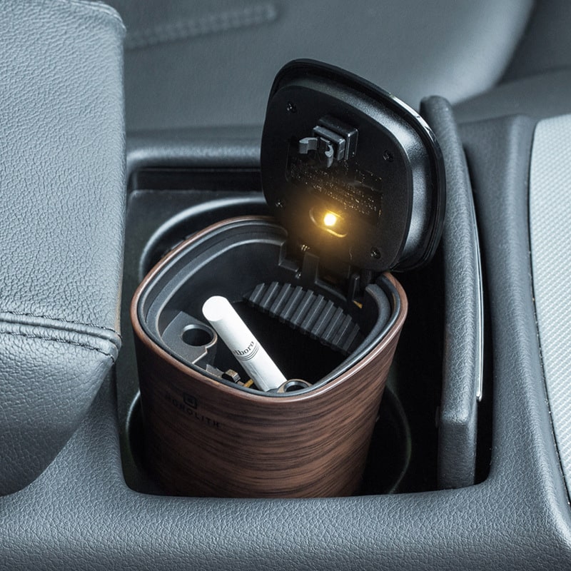 Car Ash Tray With Lid With Led Light Solar Powered