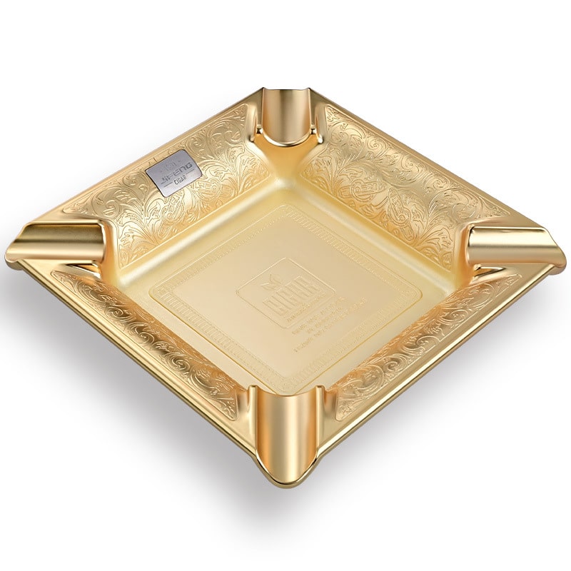 Cigar Ashtray Vintage Luxury Elegant Golden Metal