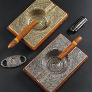 Premium Cigar Ashtray - Vintage Style - Wooden