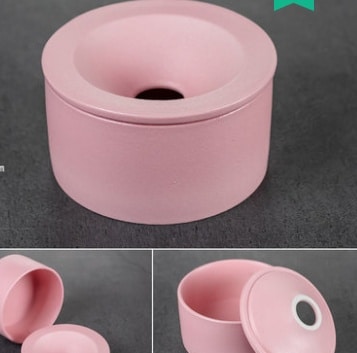 Cigarette Ashtray With Funnel Lid In Pink Color