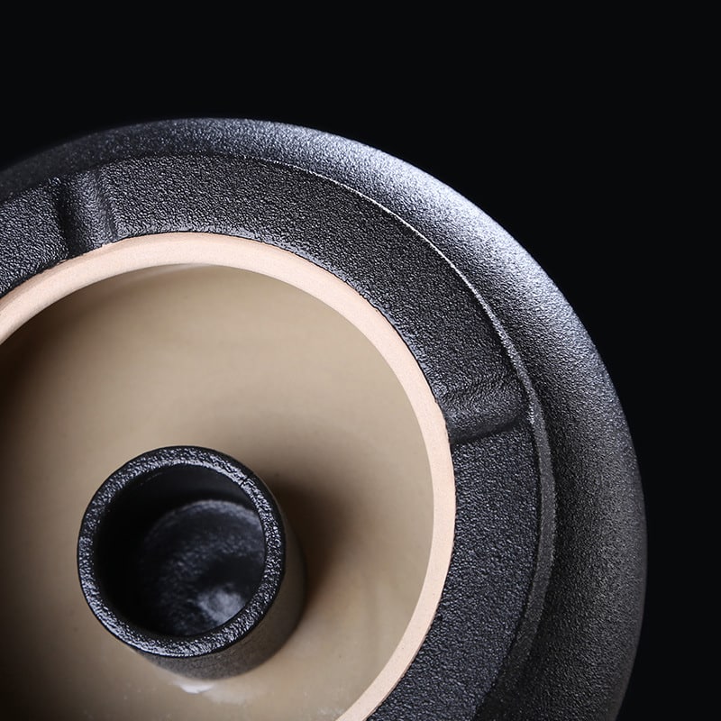 Closeup Photo Of Black Ceramic Ashtray