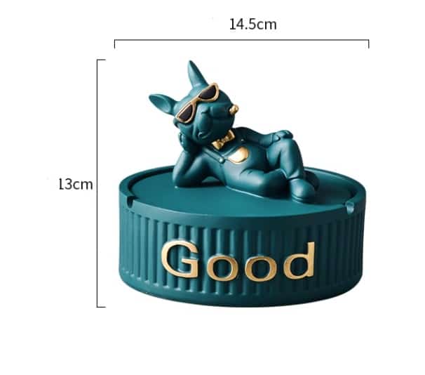Cool Bulldog Ashtray Dimensions