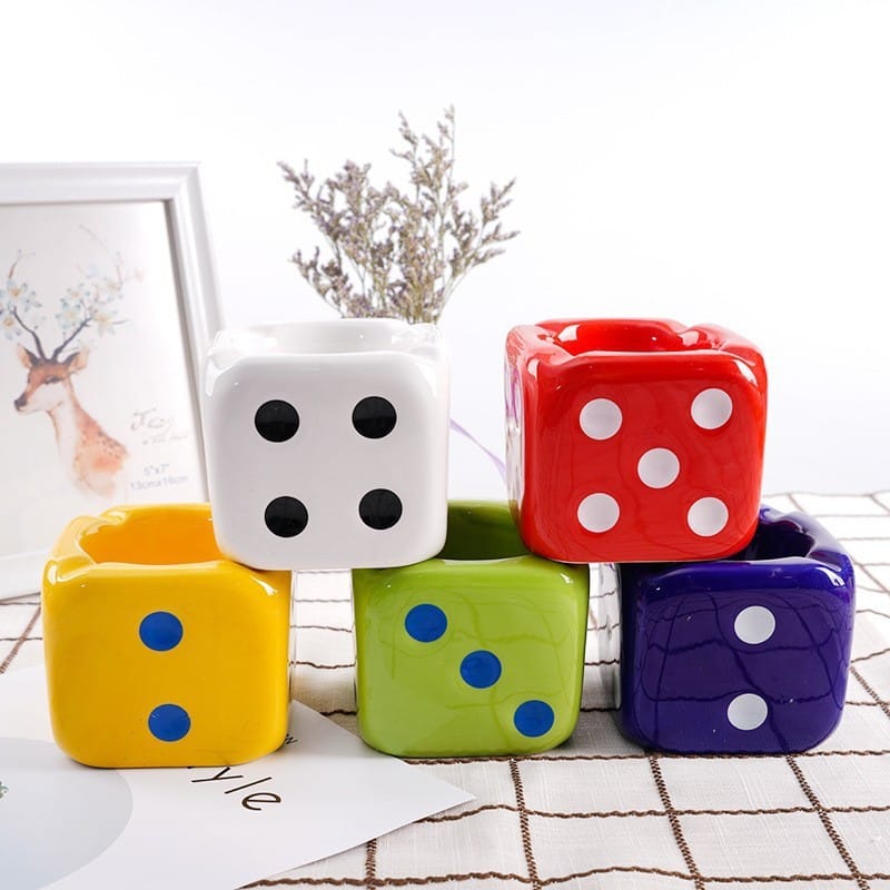 Cool Dice Ceramic Ashtrays