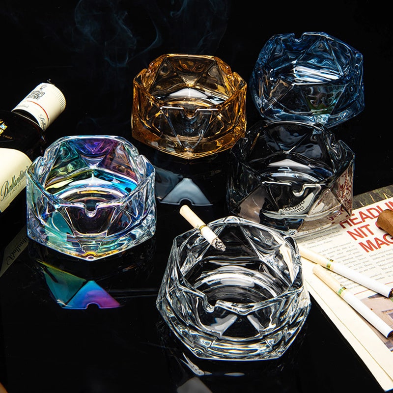 Cool Glass Ashtrays Six Different Colors