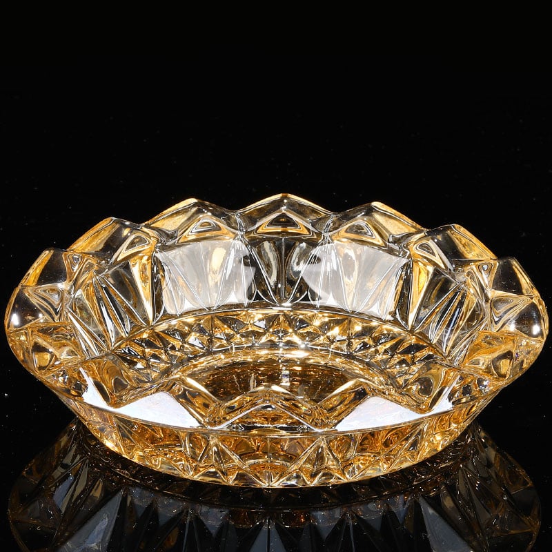 Crystal Glass Ashtray Decorative Extra Large