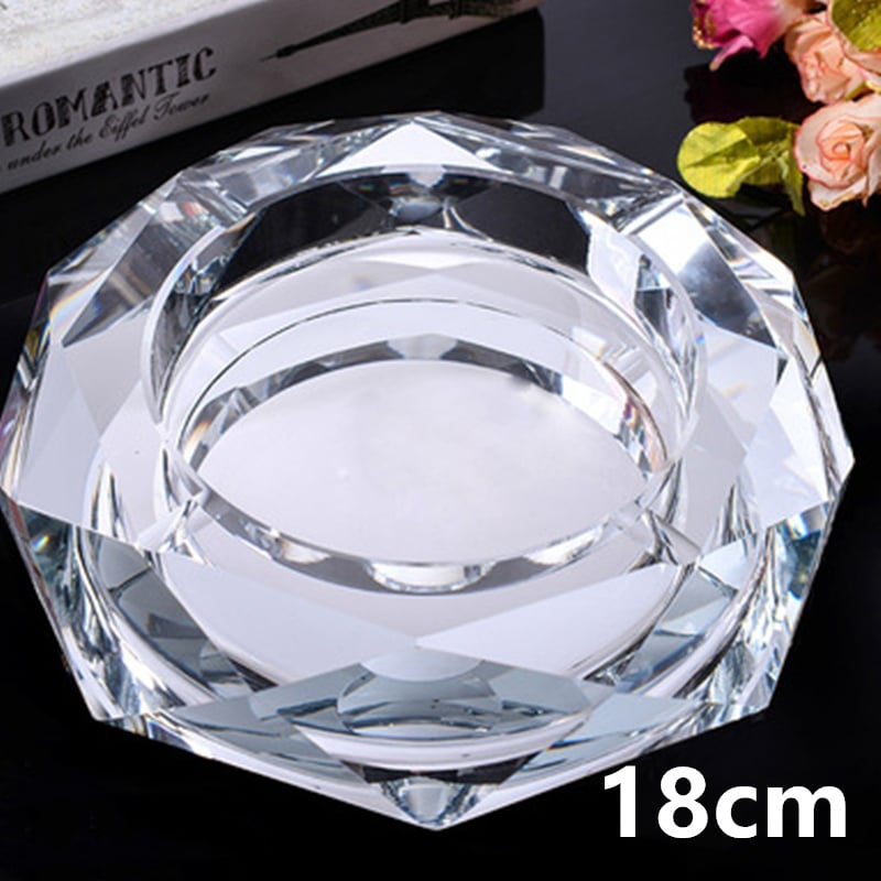 Crystal Glass Ashtray Diamond Shape