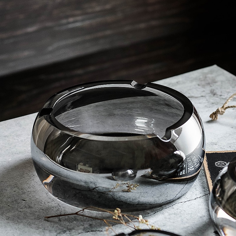 Crystal Glass Ashtray Extra Large For Cigarettes