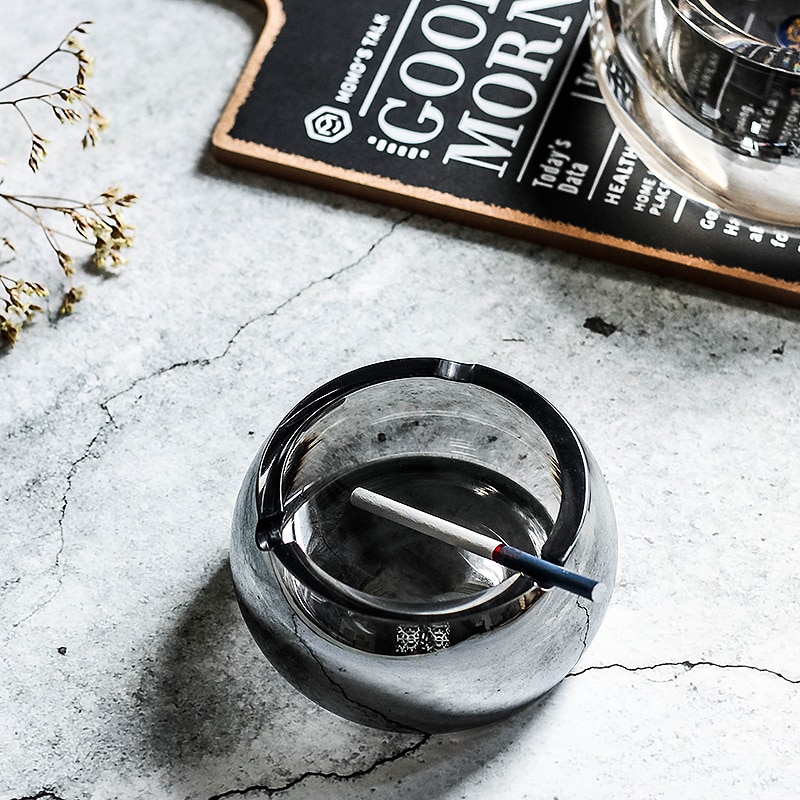 Crystal Glass Ashtray Large Size