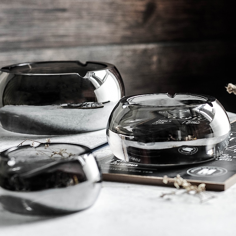 Crystal Glass Ashtrays Large