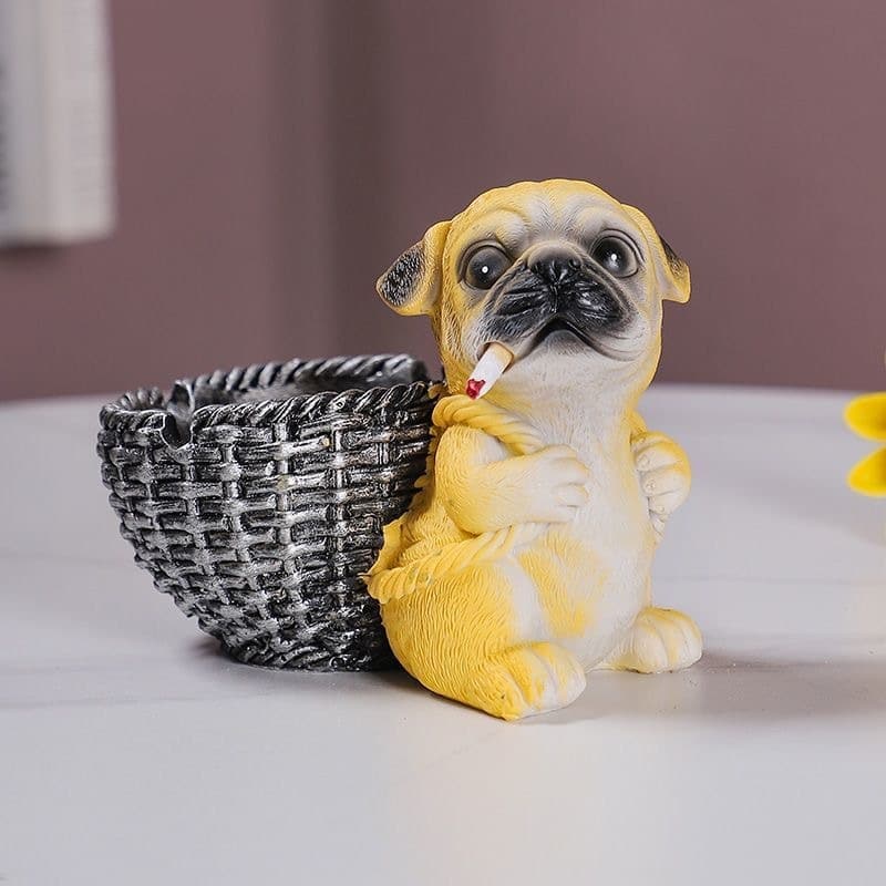 Cute Ashtray Resin Dog