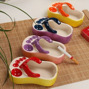 Cute Sandals Ashtray - Ceramic Shoes Ash Tray