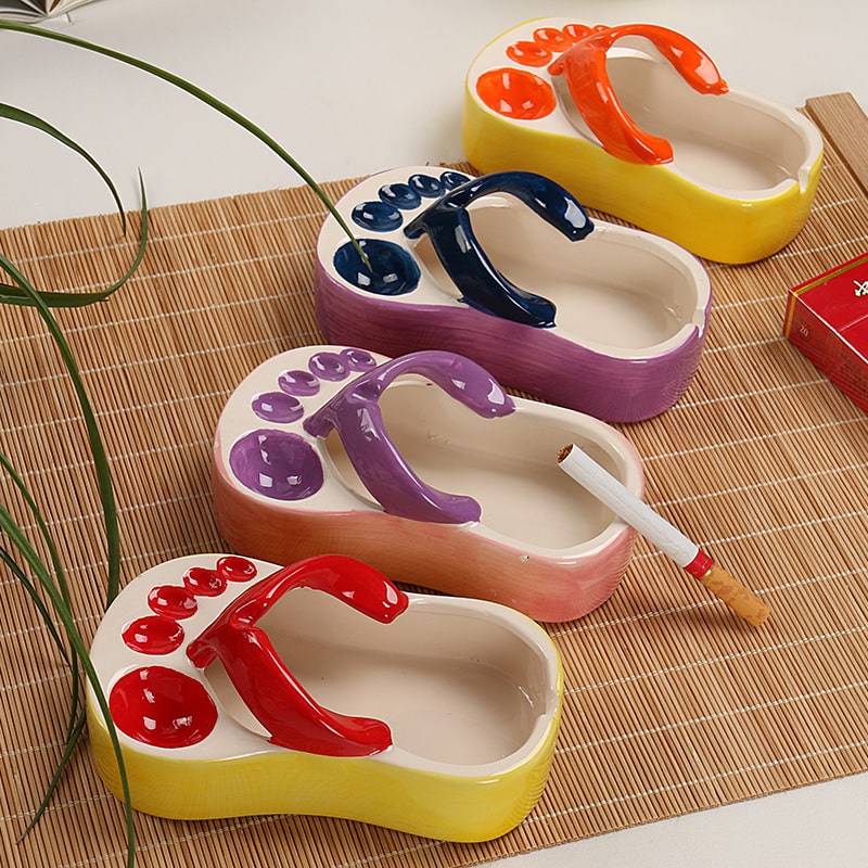 Cute Ashtrays Ceramic Sandal Shoes