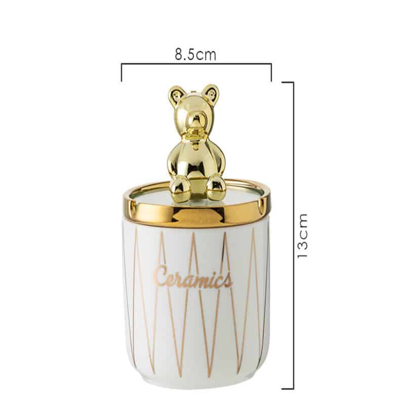 Cute Bear Ashtray Smokeless White