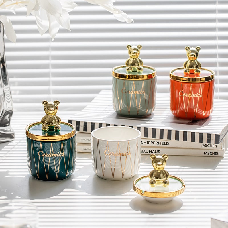 Cute Bear Ashtrays With Lid