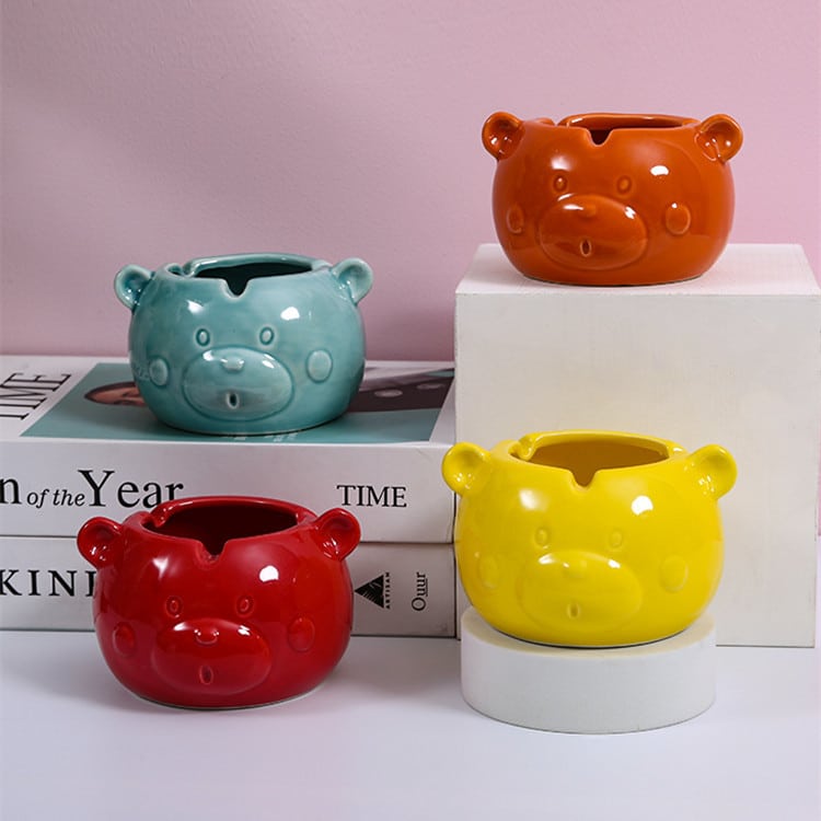 Cute Bear Ceramic Ashtray