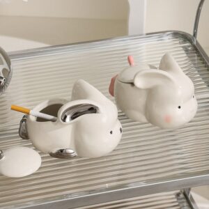Cute Rabbit Ashtray - Funny Ceramic Decor