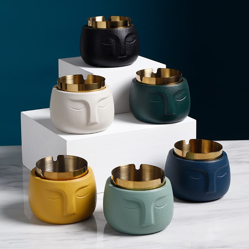 Cute Cement Ashtrays