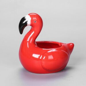 Flamingo Ashtray - Cute Pottery Ceramic