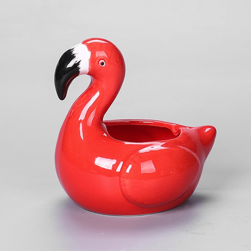 Cute Flamingo Ashtray Pottery Ceramic