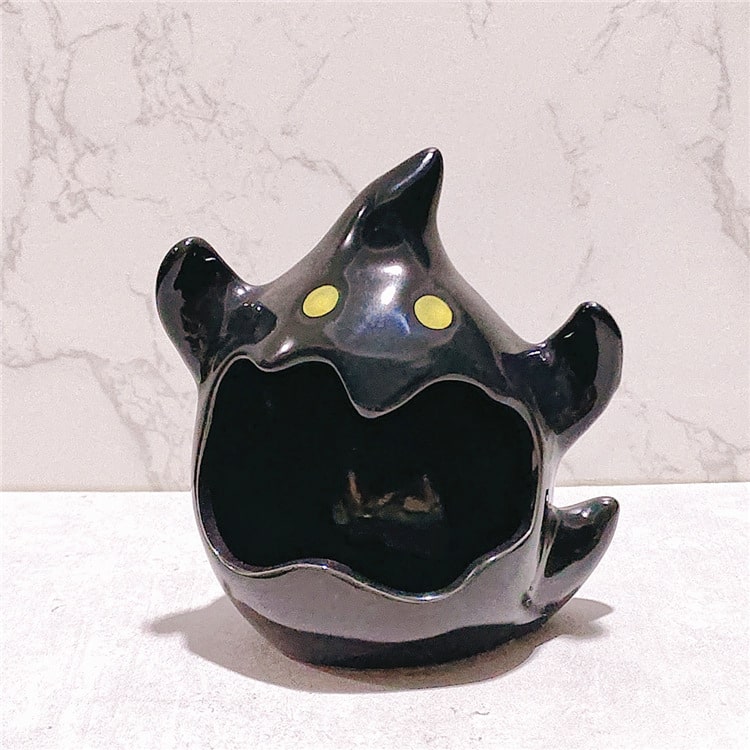 Cute Ghost Ashtray Black Or White Ceramic