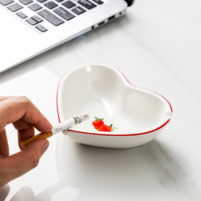 Cute Heart Ceramic Ashtray