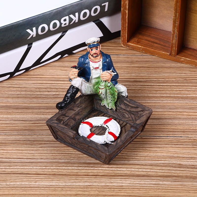 Cute Pirate Ashtray Made From Resin