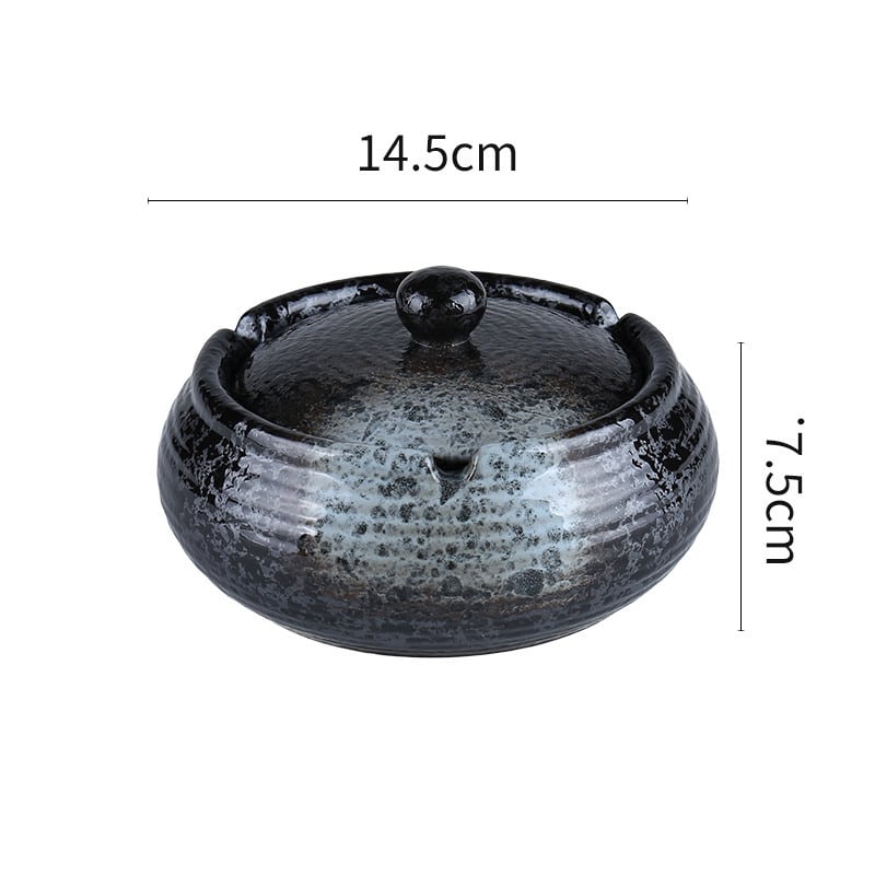 Dimensions Of Black Smokeless Retro Ashtray