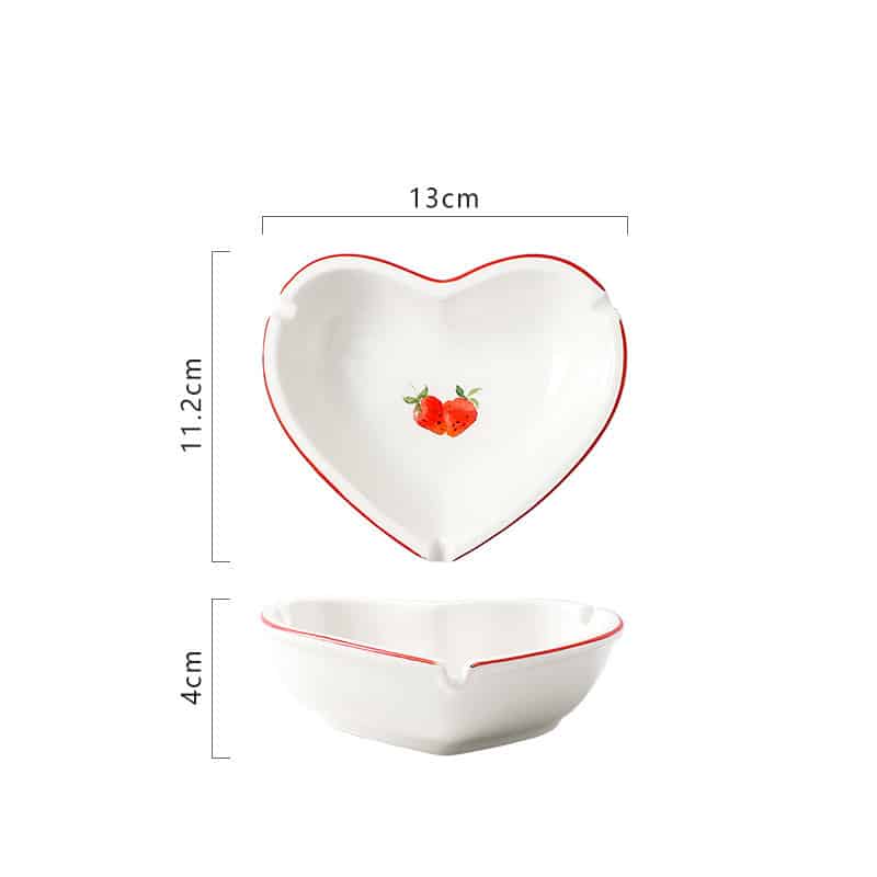 Dimensions Of Cute Heart Ashtray 5 Inches Diameter