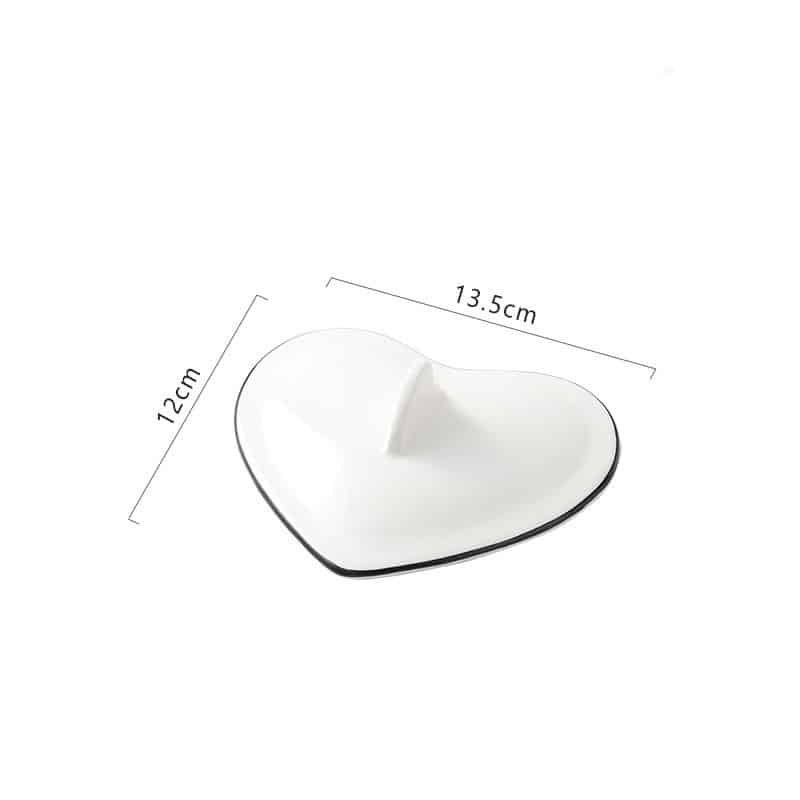Dimensions Of Heart Shaped Black Lid For Ashtray
