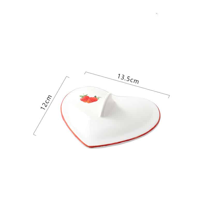 Dimensions Of Heart Shaped Red Lid For Ashtray