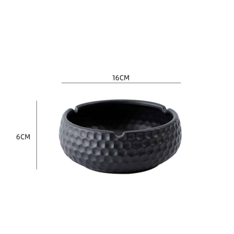 Dimensions Of Large Modern Ash Tray Black Color