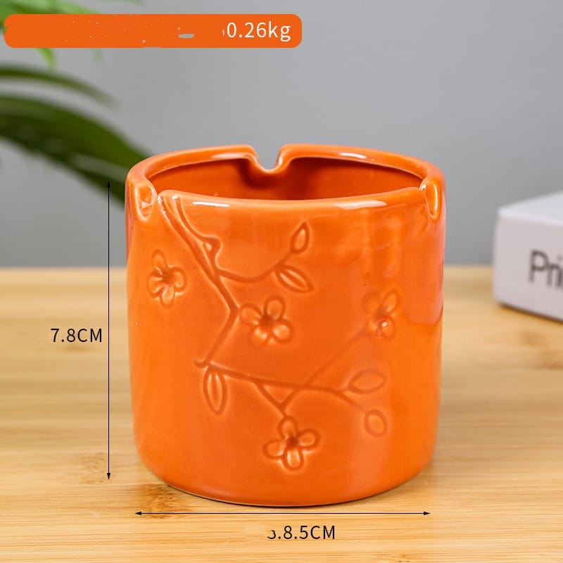 Dimensions Of Orange Ceramic Ashtray