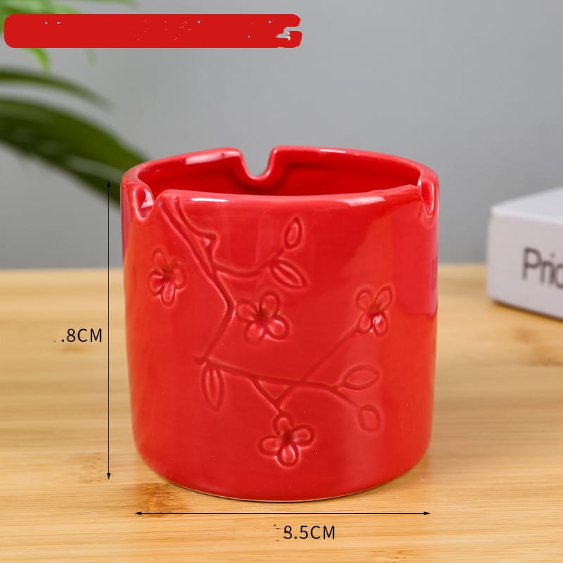 Dimensions Of Red Ceramic Ashtray